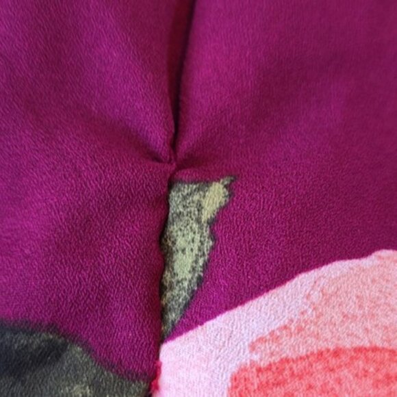 Lulus Women's Floral Ruffle Strap Fit & Flare Mini Formal Dress Burgundy Medium - Picture 12 of 16